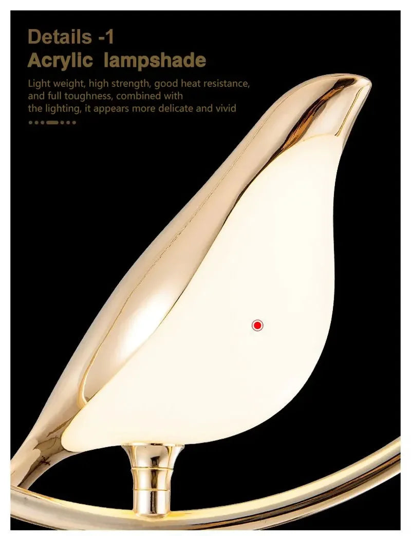LED Gold Silver Magpie Bird Pendant Light Chandelier for Bedroom Living Room Indoor Hanging Lamp AC110v 220v Drop Shipping Magic Electronics S99b1e7a812d7464d9b358659f6cd0469A