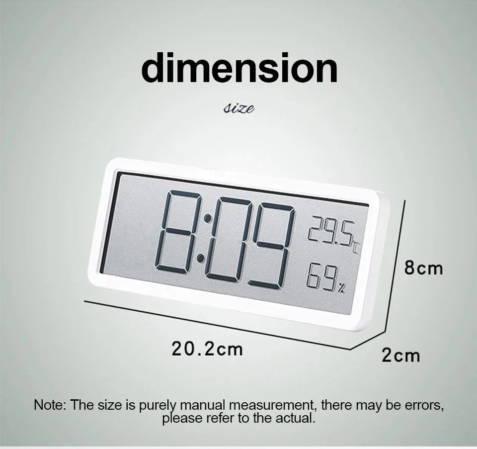 LCD Screen Digital Wall Clock Time Temperature Humidity Time Display Electronic Clock Desktop Digital Clock Battery Powered Magic Electronics S9a3a36e47ff243a9b33a2369f5666aebx