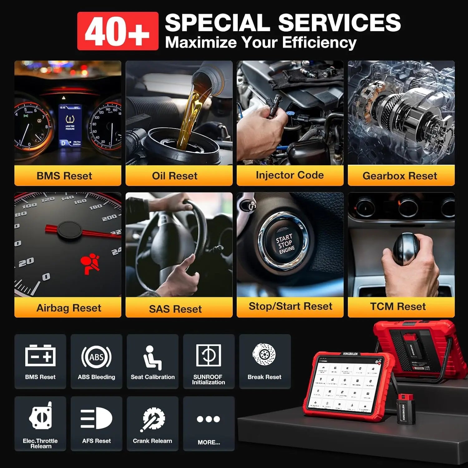 KINGBOLEN K10 Pro K10 Elite Car Scanner Topology Map Bluetooth OBD2 Scanner 41+ Reset Service FCA AutoAuth, CANFD & DOIP V.A.G G Magic Electronics S9a9ccf3fdf6842358490b08c6b69de0ew