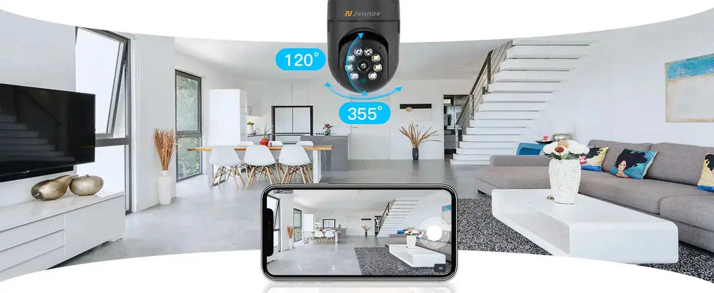 Jennov 2Pcs 2K WiFi Light Bulb Security Camera Wireless Outdoor - Cameras for Home Security Outside, Light Socket Indoor Camera - Magic Electronics