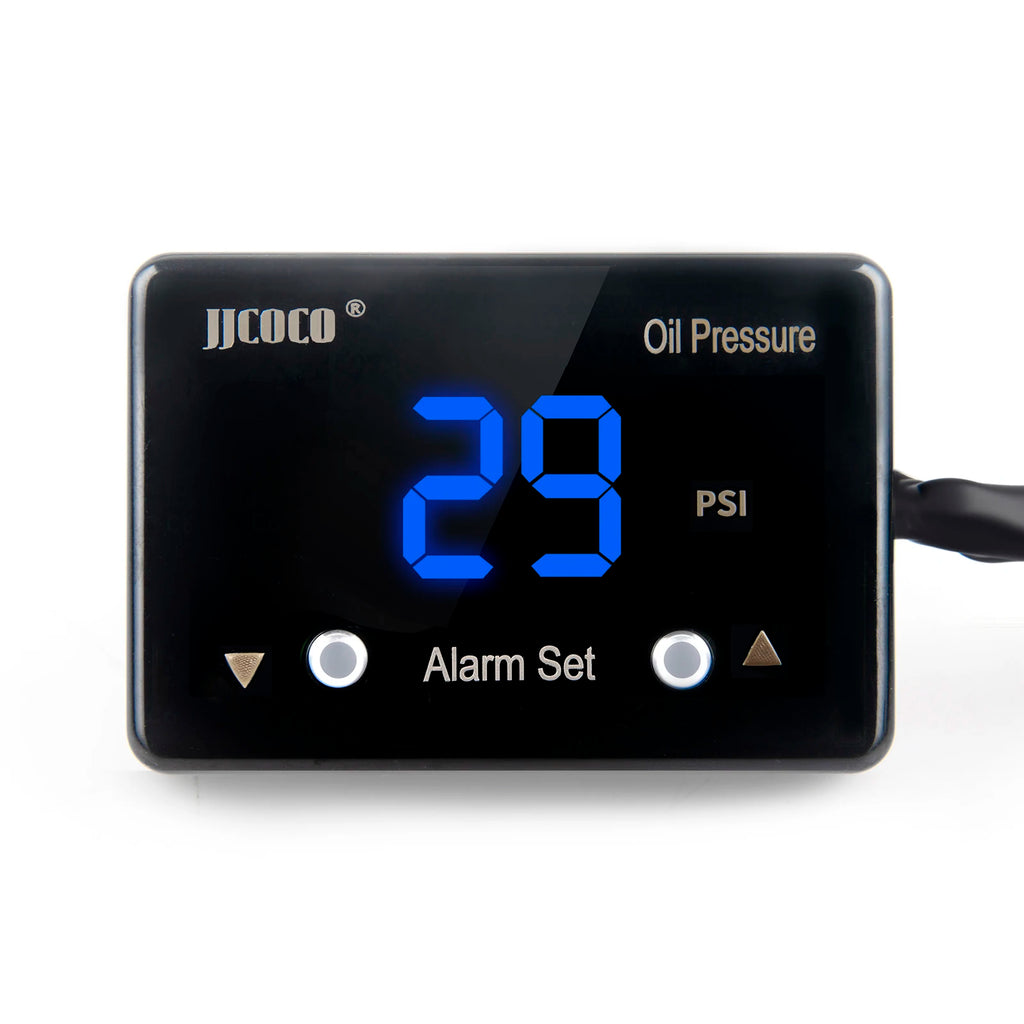 JJCOCO MINI 12v Oil Pressure Gauge Red/Blue Display With 1/8NPT 0-1.6MPA (0-232PSI) Sensor With Beep Alarm blue Magic Electronics S9b230a76f1b0485083528203bd94e4719 blue