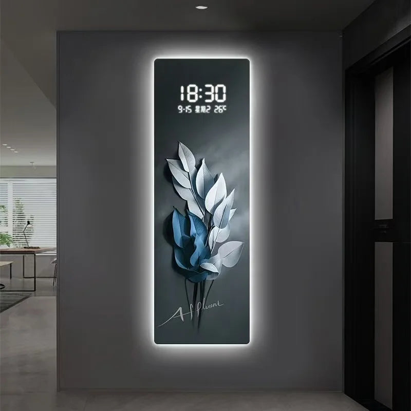 Home electronic clock, living room decoration lights, corridor hanging paintings, light luxury, clock murals - Magic Electronics