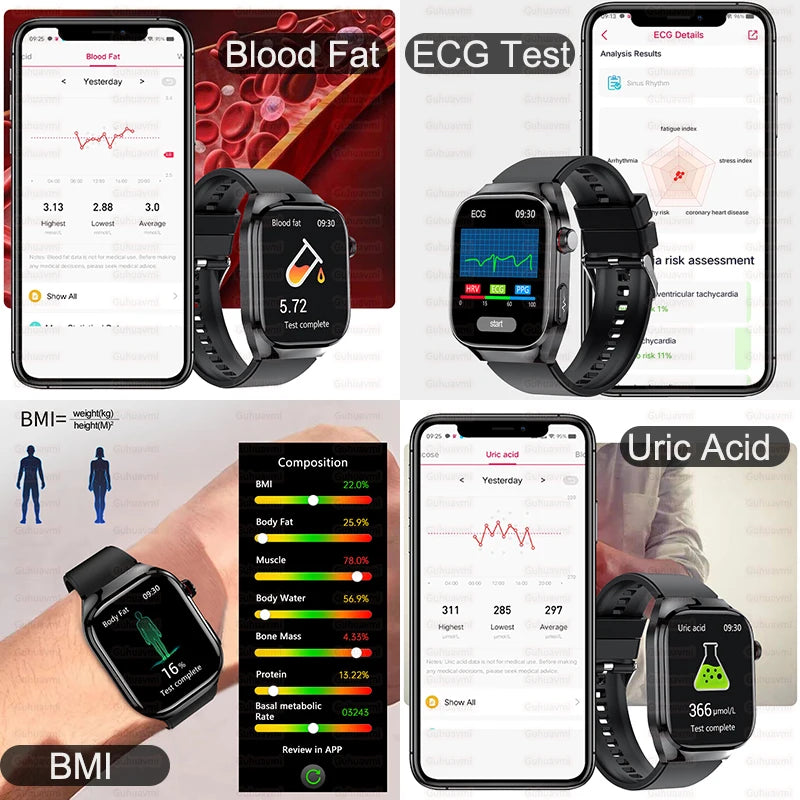 2025New Micro Physical Examination Smart Watch For Men Uric Acid Body Fat Five Organ Health Watches Bluetooth Call SmartBracelet Magic Electronics S9d5070a2a28d4e71928e4e37b4d82dd6W