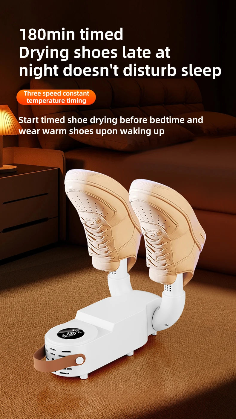 HOMEFISH Intelligent Shoe Dryer Quick Drying Deodorizing Sterilizing Adjustable Timer Household Shoe Warmer And Heater - Magic Electronics