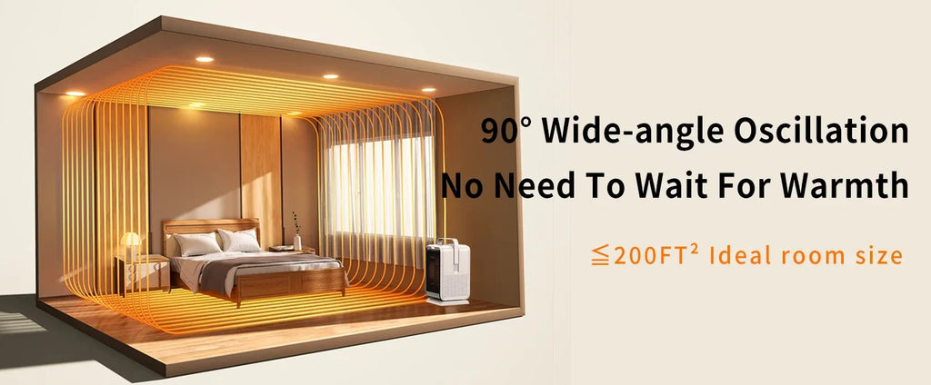 Portable Desktop PTC quick heating shaking head electric both cooling and heating small household With Remote Control 1000W - Magic Electronics