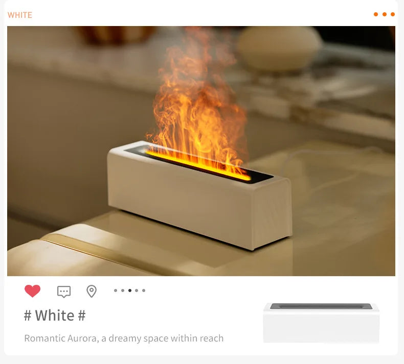 Colorful Simulation Flame Diffuser USB Plug-in Fragrance Office Home Flame Humidification Diffuser Diffuser Magic Electronics S9e5ecd2a58f64dab96cb4217cefb8e32p