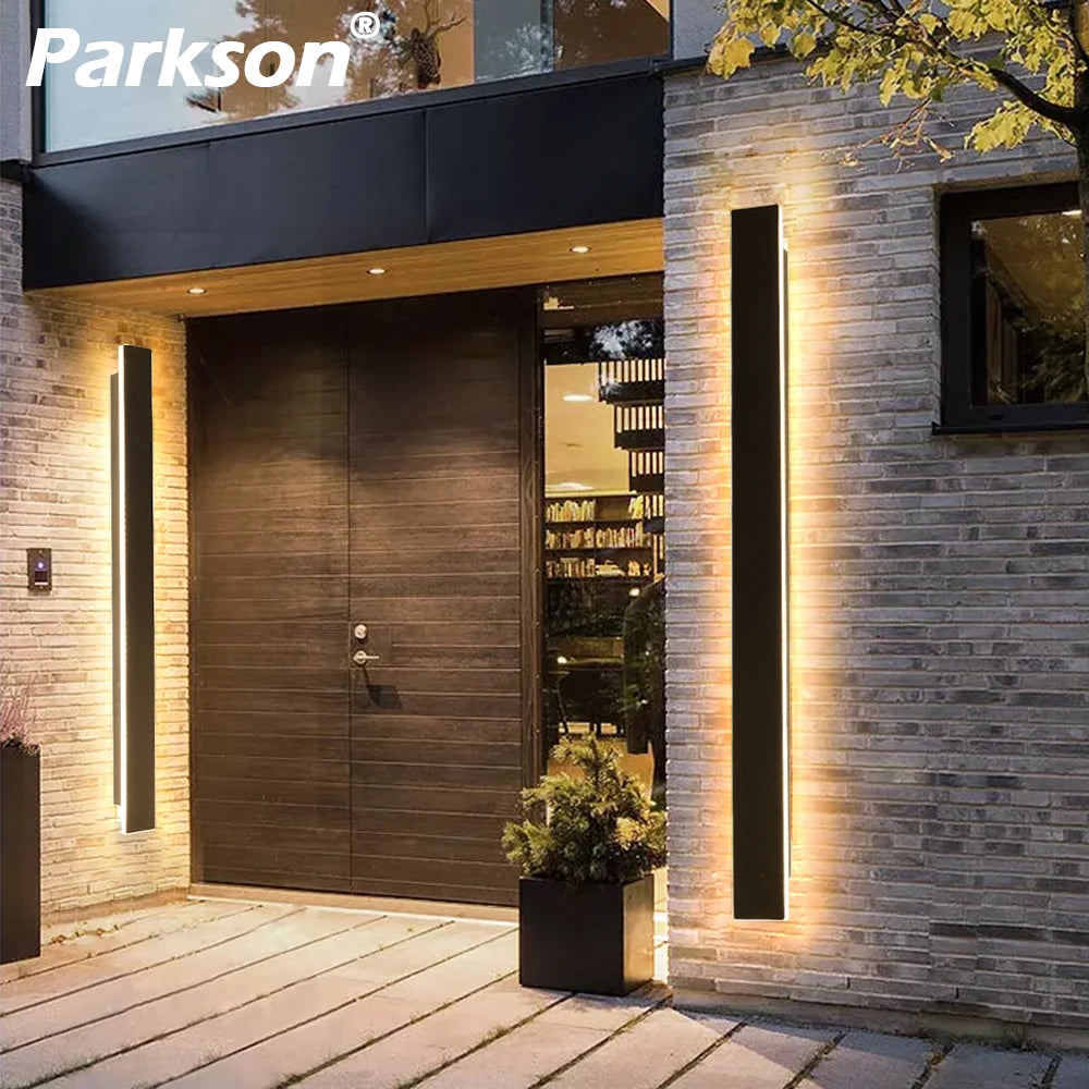 Waterproof IP65 LED Long Wall Sconce Lamp 220V 110V Garden Light Decoration Outdoor Lighting LED Wall Light External Sconce - Magic Electronics