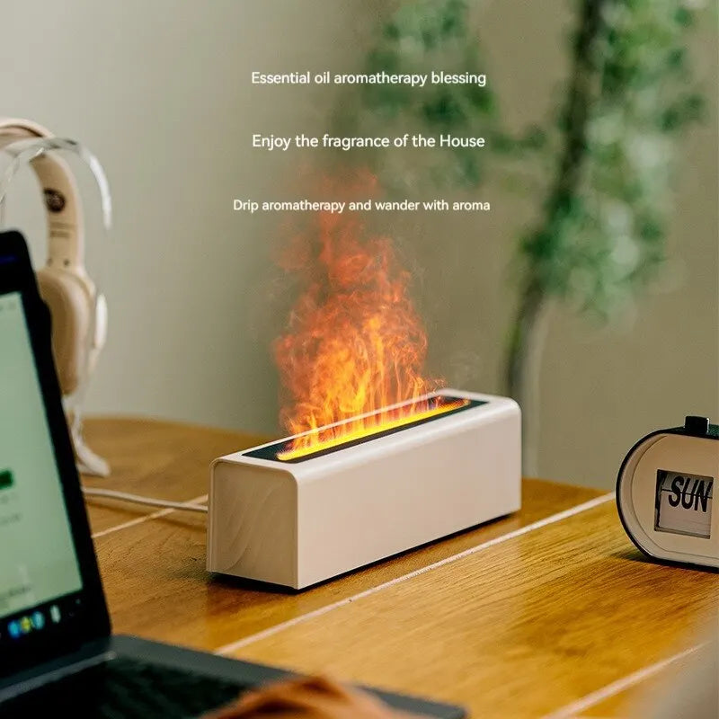 Colorful Simulation Flame Diffuser USB Plug-in Fragrance Office Home Flame Humidification Diffuser Diffuser Magic Electronics S9efb28299cab451b96e50b6c8aa32874X