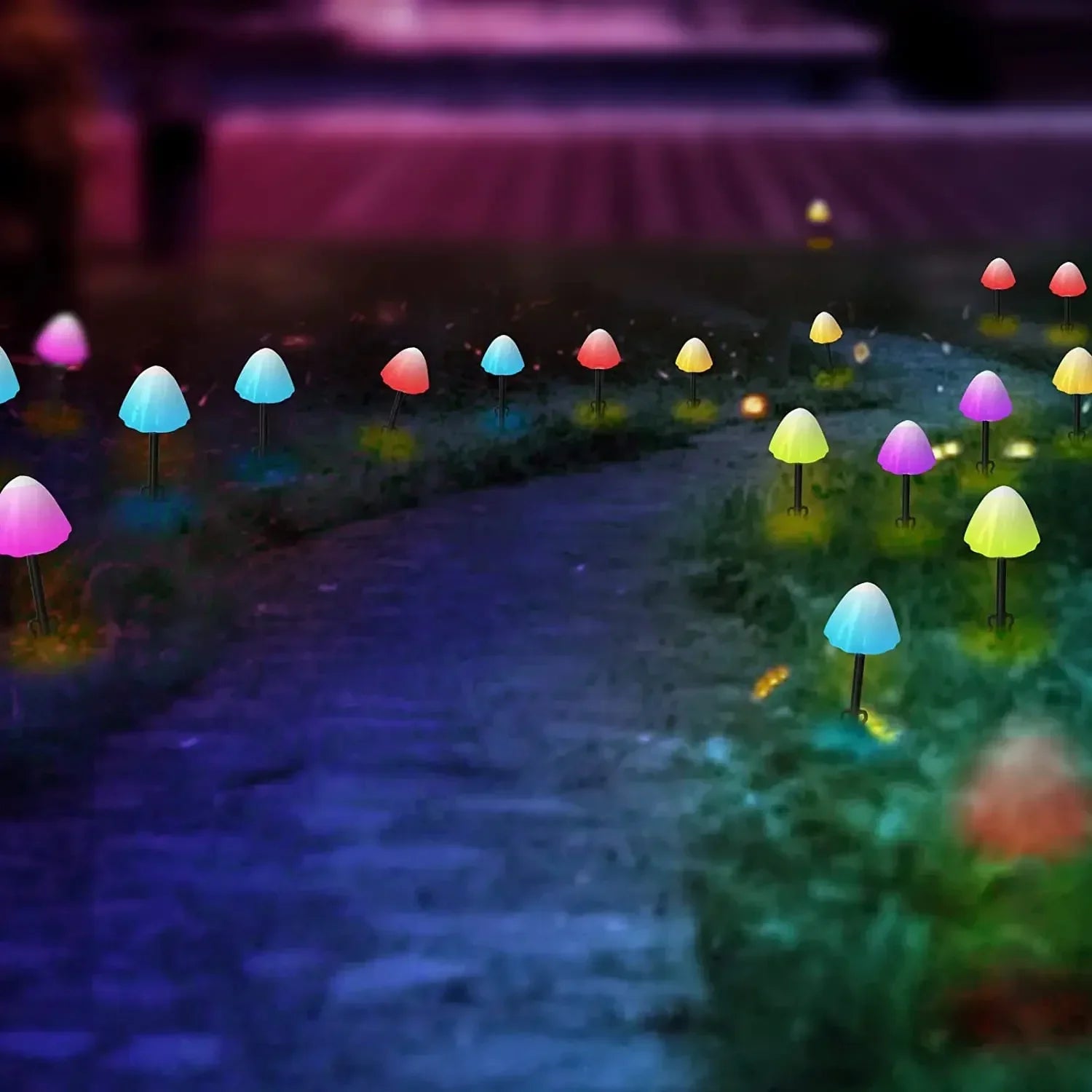 10 LED Solar Mushroom Lights Outdoor Waterproof Decorative Street Lights for Lawn Garden Patio Christmas Holiday Decoration Magic Electronics Sa0029f8cab3c47828f41a25d6c75f380n