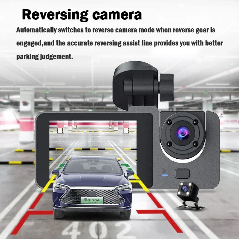 3Channel 1080P Dash Cam for Cars WIFI Car DVR Video Recorder Rear View Camera for Vehicle Night Vision Black Box Car Assecories Magic Electronics Sa006f13d14d141b096c611e4b29eae85I