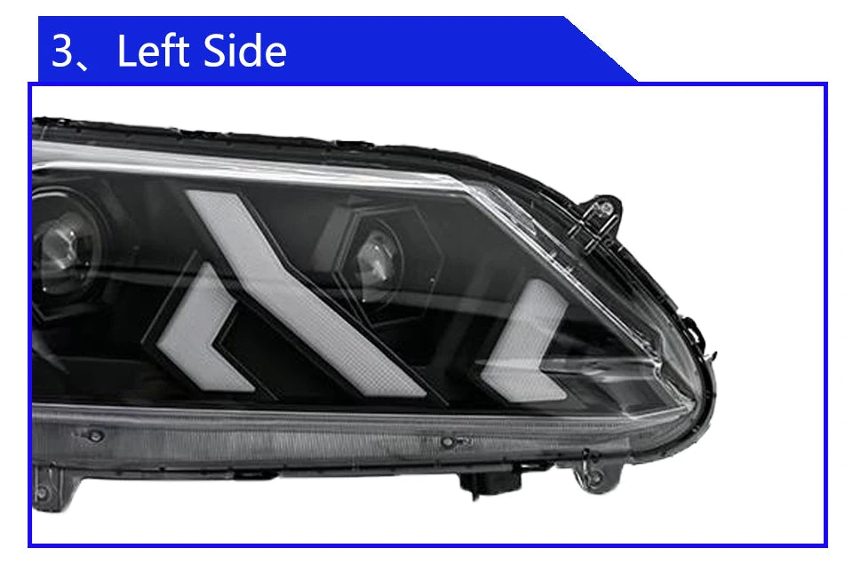 Car Headlight Assembly For Honda Accord 9th 2013-2015 Upgrade LED Lamborghini Style Projector Lens Car Tool Accessories - Magic Electronics