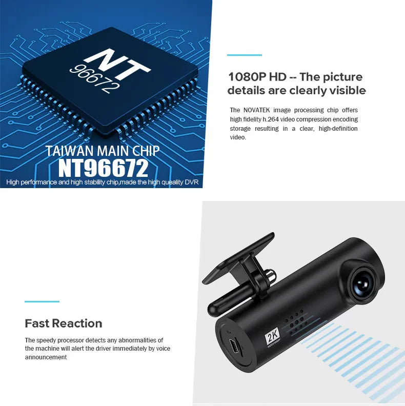 dashcam for car Black box Driving Video Recorders 4K WiFi Mini Front Camera Dash Cam 24H Parking Monitor Car Recording camera - Magic Electronics