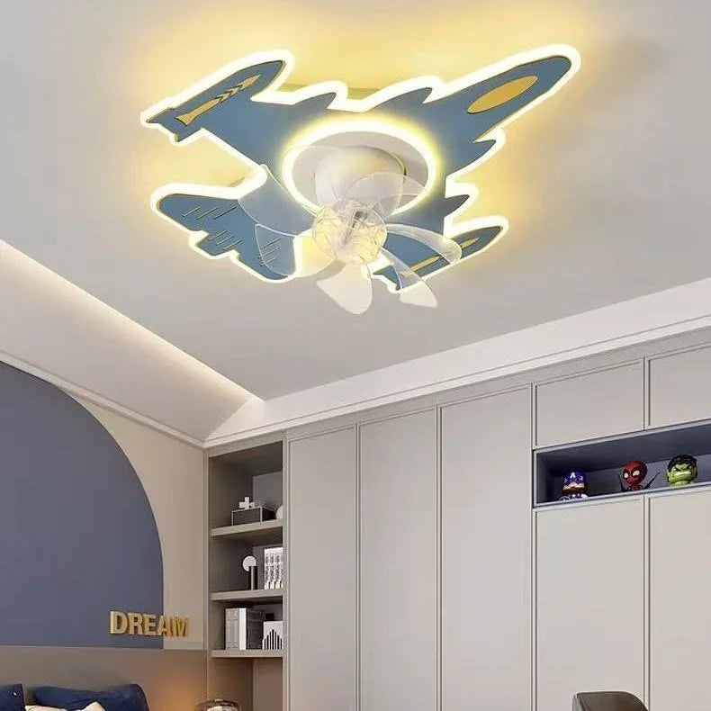 View details for Ceiling Fan with Light Aircraft Ceiling Fan with Remote Control LED Dimming Ceiling Lamp Chandelier Lighting for Children's Room Ceiling Fan with Light Aircraft Ceiling Fan with Remote Control LED Dimming Ceiling Lamp Chandelier Lighting 