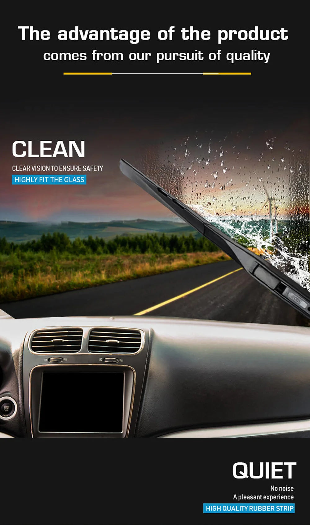 For Citroen DS4/5 2010-2020 2011 2012 2013 2014 Wiper Front & Rear Wiper Blades Windshield Windscreen Window Brushes 30"+26"+7" Magic Electronics Sa17d0b0b0a88471ba7c285cf60ecab36o