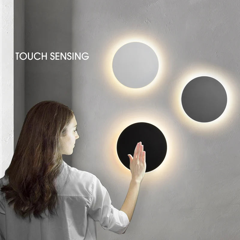 LED Wall Light With Touch Switch Bedroom Bedside Wall Lamp Indoor Stair Lighting Lamp Fixture Iron And Acrylic Materials 12W Grain Magic Electronics Sa1fe62a2ca1d4585af1a668dcbbf176cI Grain