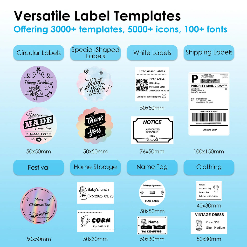 Thermal Label Printer -4x6 Shipping Label Printer for Small Business, Home Use - Compatible with Android, iPhone and Windows - Magic Electronics