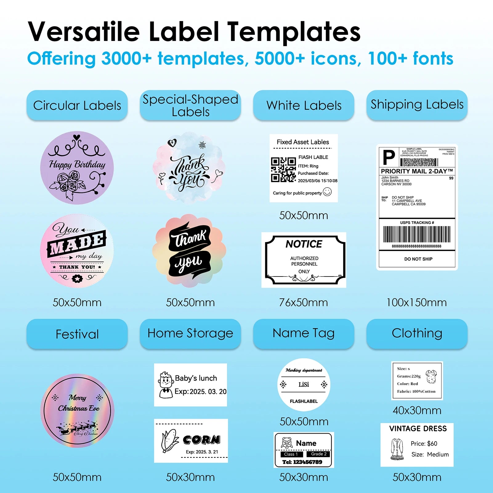 Thermal Label Printer -4x6 Shipping Label Printer for Small Business, Home Use - Compatible with Android, iPhone and Windows - Magic Electronics