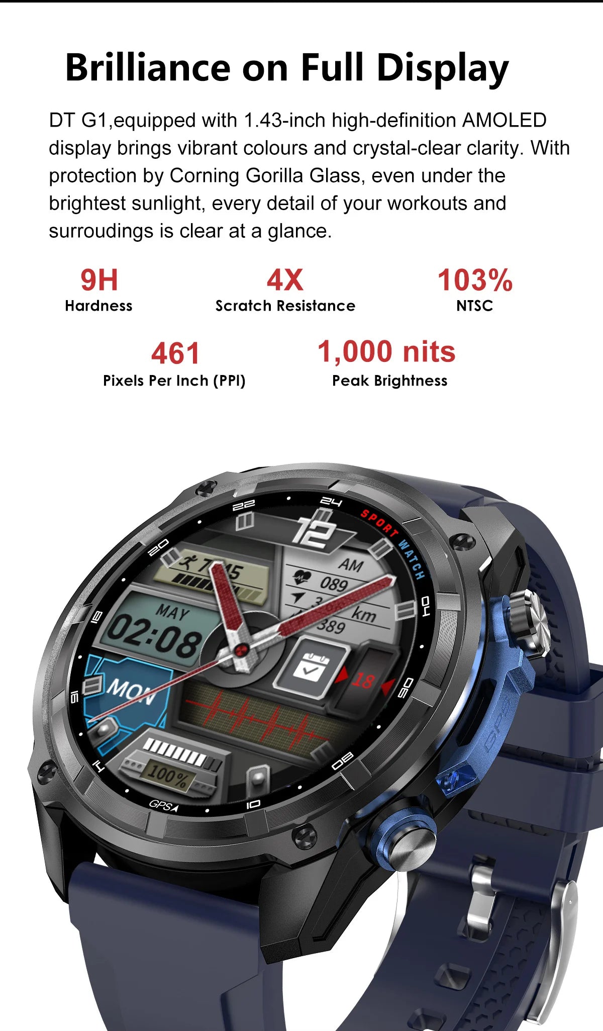 2026 New T-REX Pro Dual-Band AGPS Smartwatch Built-in Offline Map 10ATM Waterproof 30-Days Battery Compass Men Militray Watches - Magic Electronics