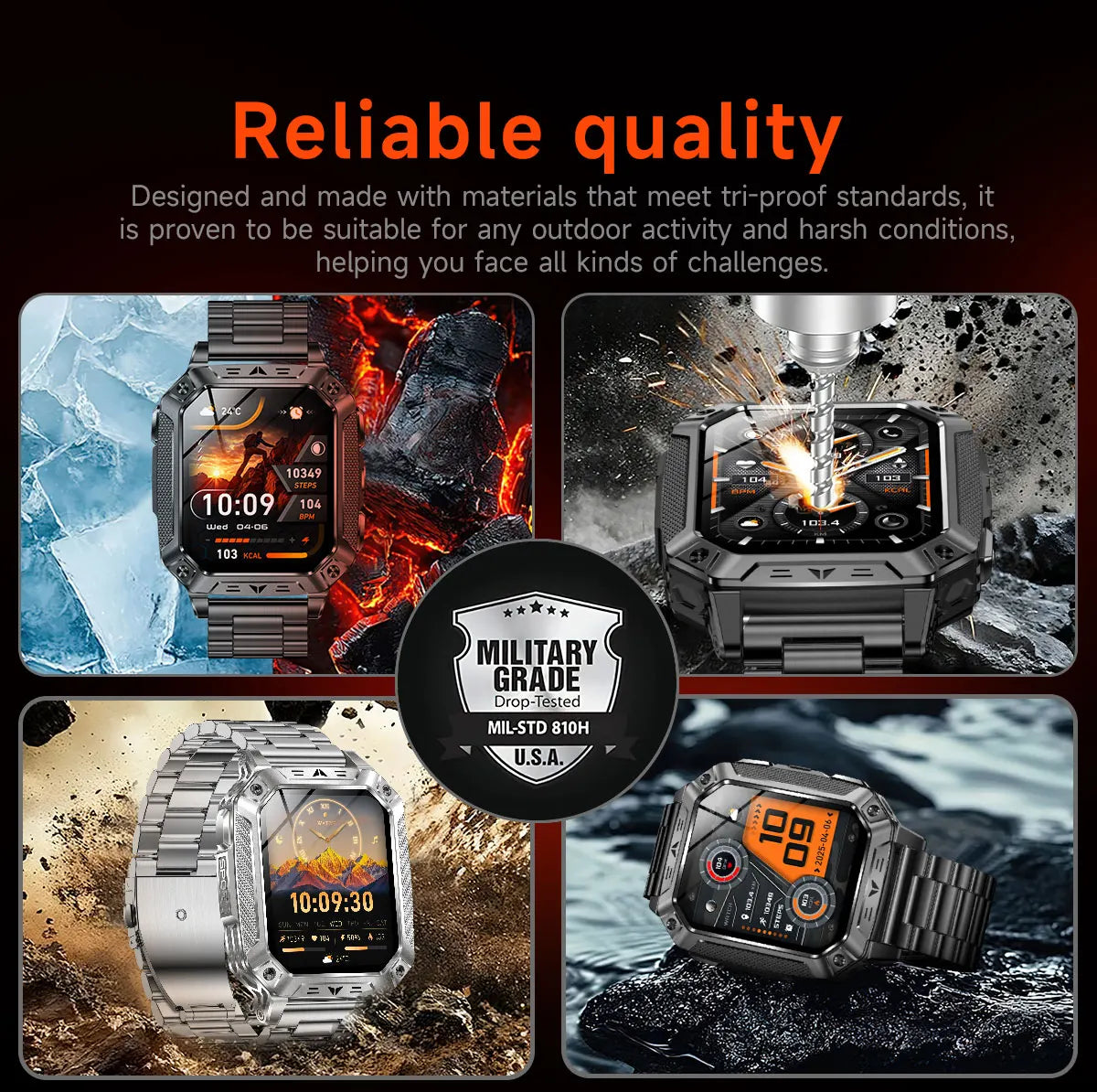2026 Military outdoor SmartWatch Fitness Clock Men 2.01 inch AMOLED Screen 1400mAh Battery Flashlight Call Waterproof Smart Band Magic Electronics Sa2de98ab30d04b2a849802870d2a81edh