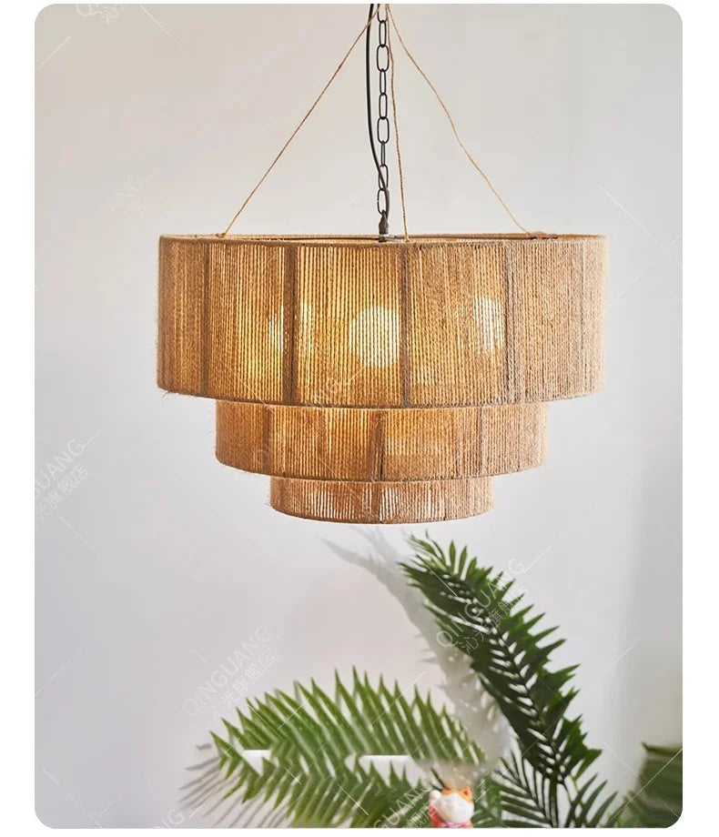 Nordic Hemp Rope Pendant Lights Wabi Sabi E27 Led Chandeliers For Dining Room Minimalism Hanging Lamp Bedroom Light Fixtures Magic Electronics Sa2fd2404d8fd48bdb7070e4196065902L