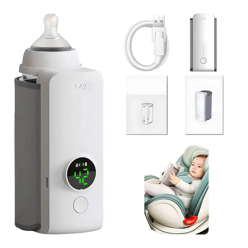 Portable Bottle Warmer Rechargeable Cordless Milk Warmer with Temperature Control Baby Bottle Warmer for Traveling Camping Home Magic Electronics Sa3f7dbe11a434fd684184757a1b0a384x