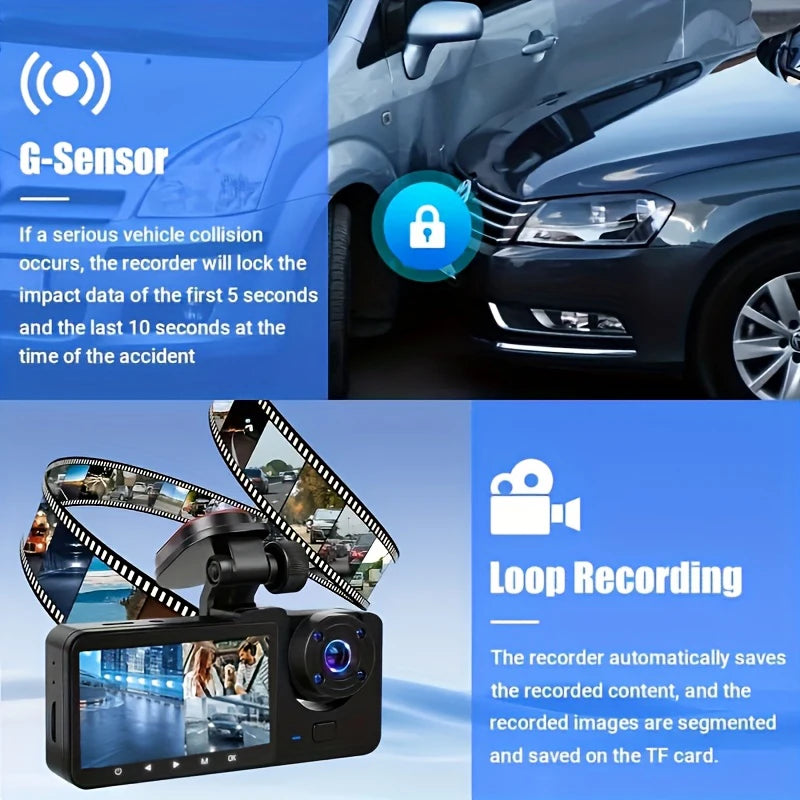 3Channel 1080P Dash Cam for Cars WIFI Car DVR Video Recorder Rear View Camera for Vehicle Night Vision Black Box Car Assecories Magic Electronics Sa6daf98b96d5481998055c9769152c60M