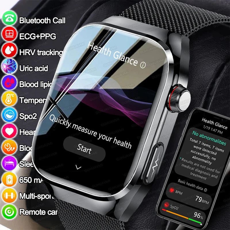 2025New Micro Physical Examination Smart Watch For Men Uric Acid Body Fat Five Organ Health Watches Bluetooth Call SmartBracelet Magic Electronics Sa755113aa81442e7a7682fc1fd2745d5M