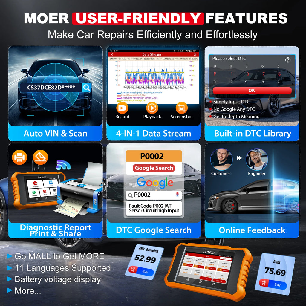LAUNCH X431 Elite 3.0 for Mercedes-Benz/Maybach/Sprinter OBD2 Scanner,Bi-Directional Full Systems Diagnostic Tool,Lifetime Free Magic Electronics Sa7590929a8e5415ebf98736a7794e81aX