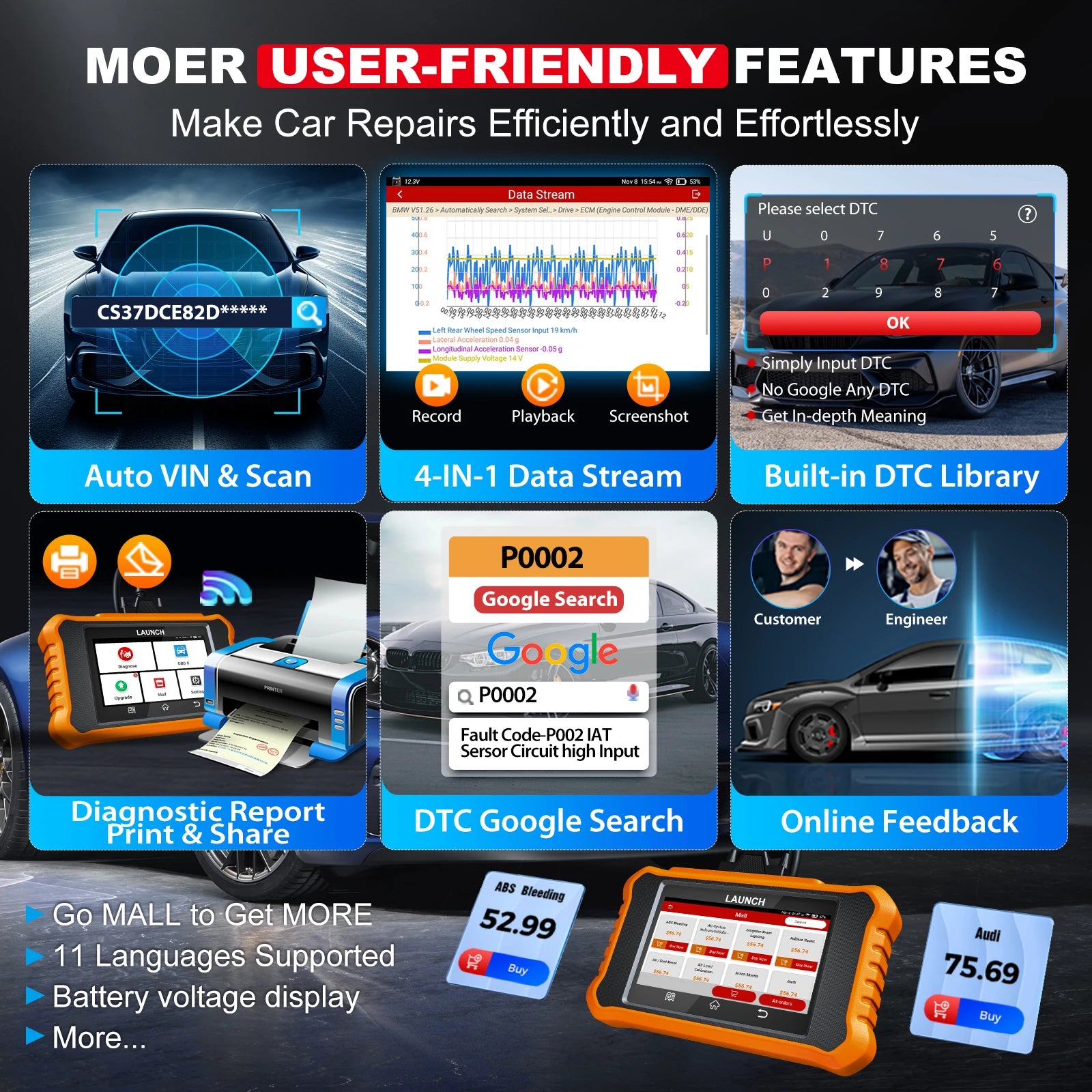 LAUNCH X431 Elite 3.0 for Mercedes-Benz/Maybach/Sprinter OBD2 Scanner,Bi-Directional Full Systems Diagnostic Tool,Lifetime Free Magic Electronics Sa7590929a8e5415ebf98736a7794e81aX