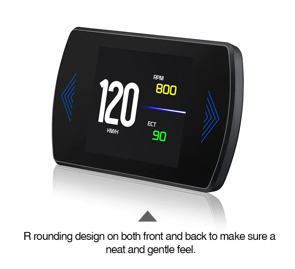 Multi-functions P12S Car HUD Head Up Display OBD2 On-board Computer Water Temp Fuel Consumption LCD Digital Speedometer Gauge Magic Electronics Sa79327ee934e4aadbec194122a816702z