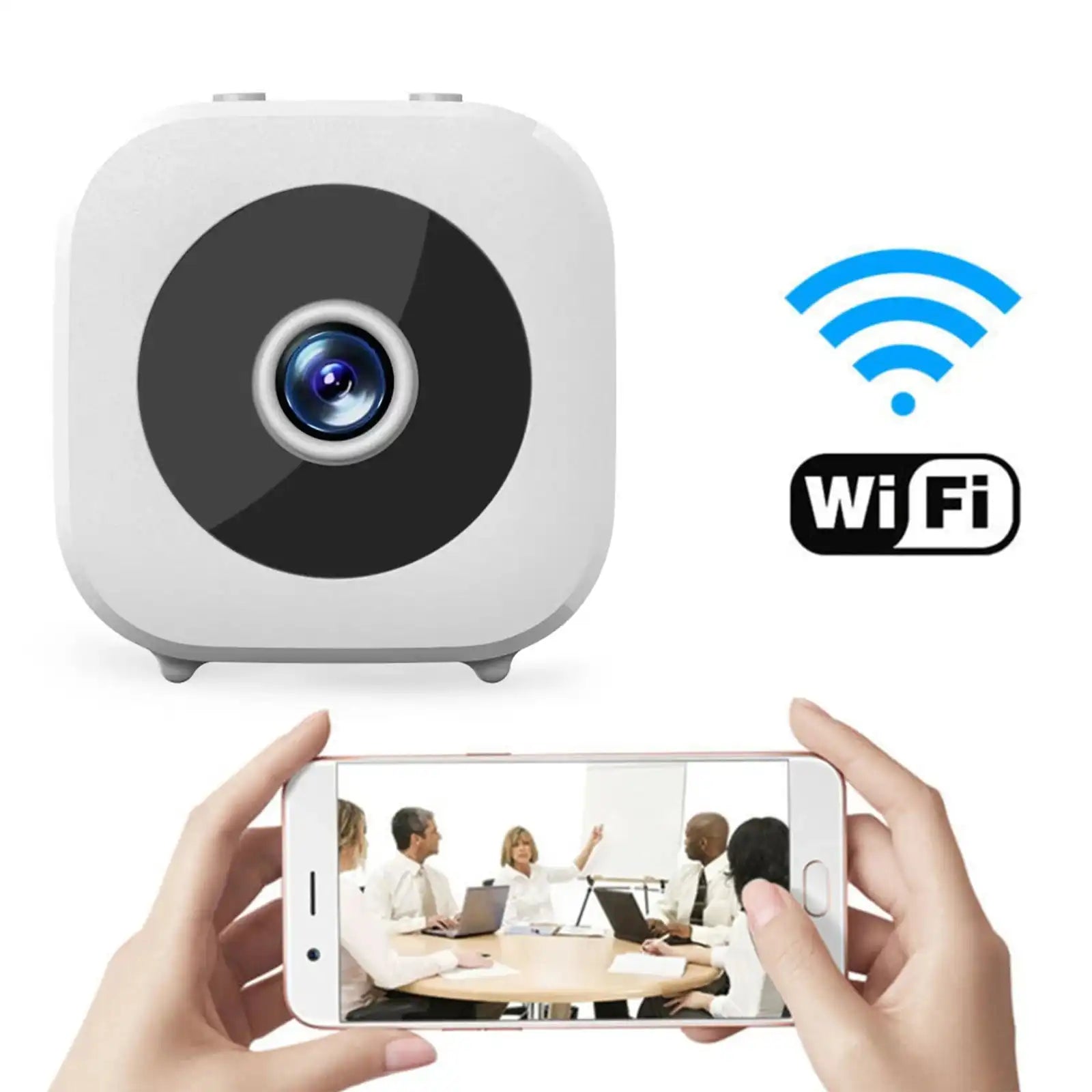 Smart Wireless Security Camera Rechargeable Househeld WiFi Surveillance Motion Detection Mini HD Camera for Home Office - Magic Electronics