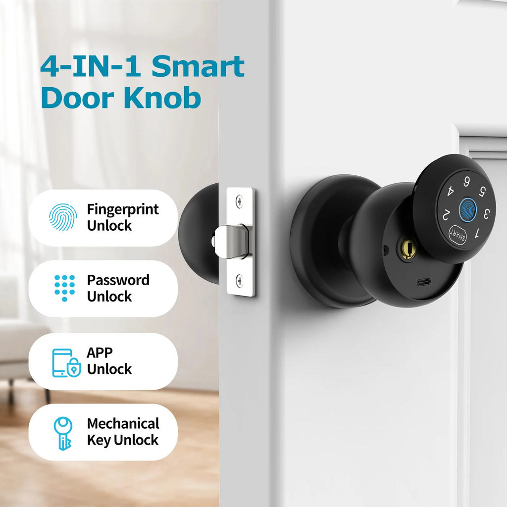 Viladepot Smart Lock Fingerprint Door Lock App Control Passcode Unlock Electronic Touchscreen Keypad Indoor - Magic Electronics