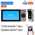 WIFI Wired Smart Home Video Door Intercom System 7" Colour Screen Monitor AHD 1080P Doorbell Tuya App Remote Unlock