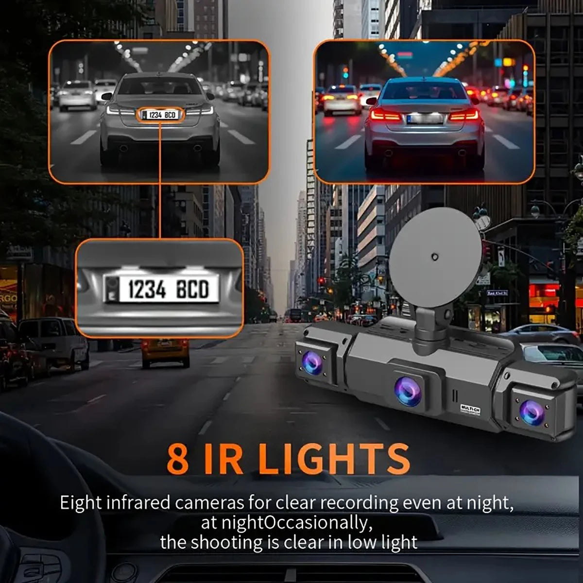 Dash Cam 4Channel 360° Car Camera Black Box 128G Front Left Right Rear View Car DVR Video Recorder G-Sensor 24H Parking Monitor Magic Electronics Sa941995768c14b23822772727c408e50f
