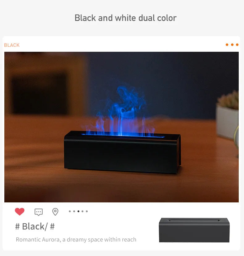 Colorful Simulation Flame Diffuser USB Plug-in Fragrance Office Home Flame Humidification Diffuser Diffuser Magic Electronics Saa8d1e06af4a44a88ad32c21fe220442t