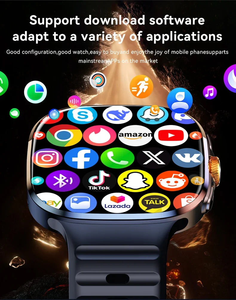 New M99 5G Cellular Version Smartwatch 2.4inch Amoled Larger Screen Android Smart Watch With Rotary Camera Sim Card Slot WIFI - Magic Electronics