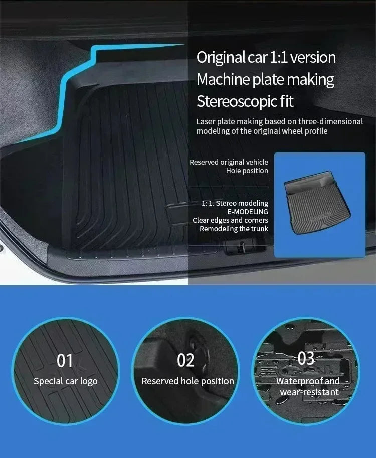 TPE Material Car Rear Trunk Mat Boot Liner Cargo Storage Pad Anti-dirty Waterproof Auto Accesories For Lynk Co 900 2025 2026 Magic Electronics Sab4c911197354573ba09bdc2e7625eack