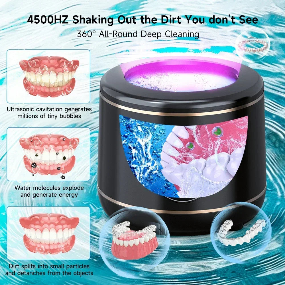 Household Ultrasonic Cleaning Machine Ultrasonic Cleaner with UV Lamp for Jewelry Dentures and Knives Forks Magic Electronics Saba09947c9c84e6984ea006252a0ce9cv