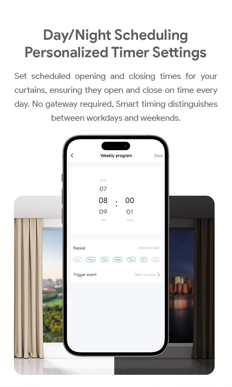Tuya Smart Curtain Robot Bluetooth/Zigbee Rail Curtain Robot Electric Drive Track Rod Automatic Curtain Opener Voice Control Magic Electronics Sac43535714a9488092261ebc12a135f14