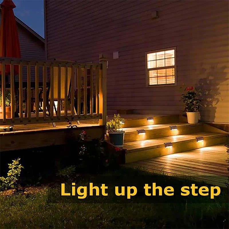 2/4/8/16 Pack Solar Deck Lights LED Waterproof Outdoor Solar Powered LED Step Lights For Decks Stairs Patio Yard Garden Decor - Magic Electronics