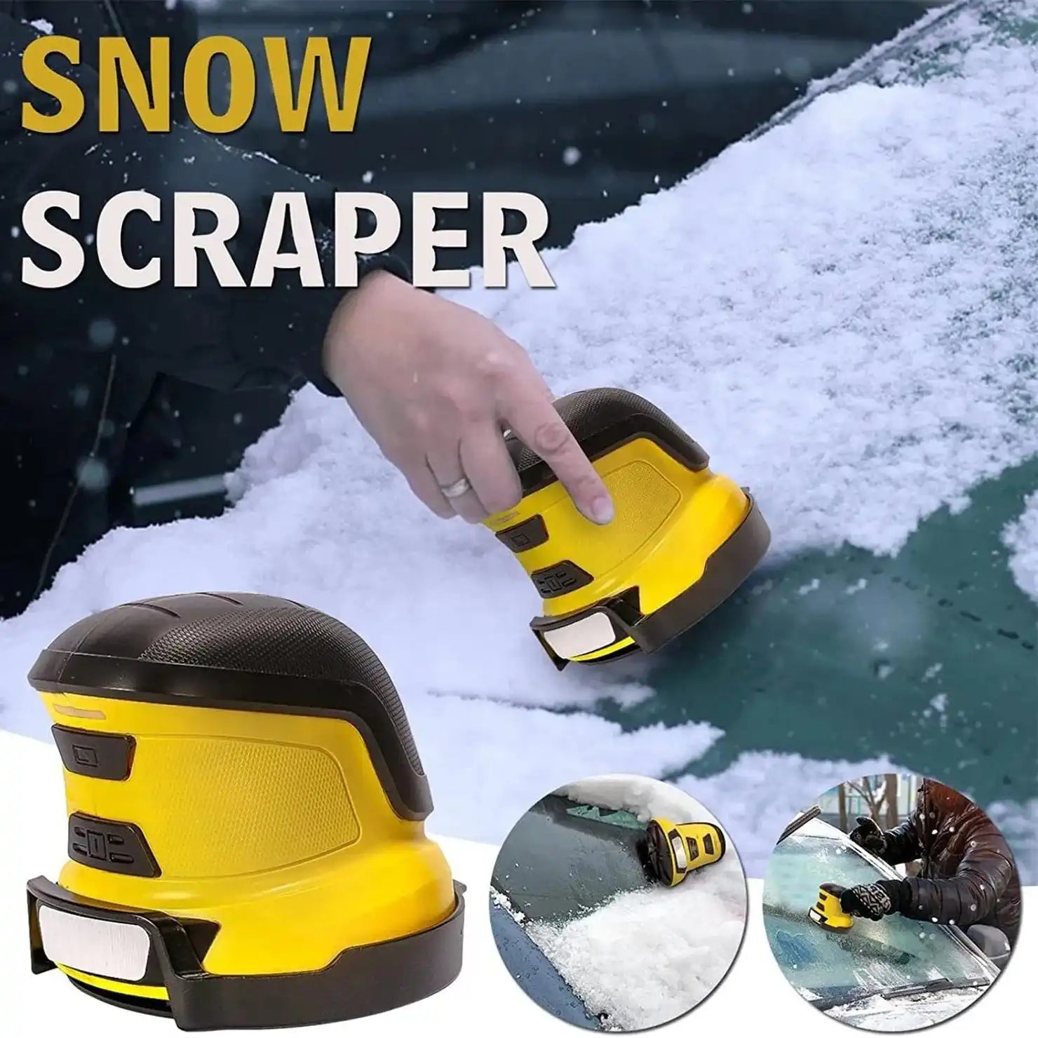 Electric Car Snow Scraper Ice Scrapers For Auto Windshield Ice Remover Scratch-Free Glass Handheld Electric Snow Scraper - Magic Electronics