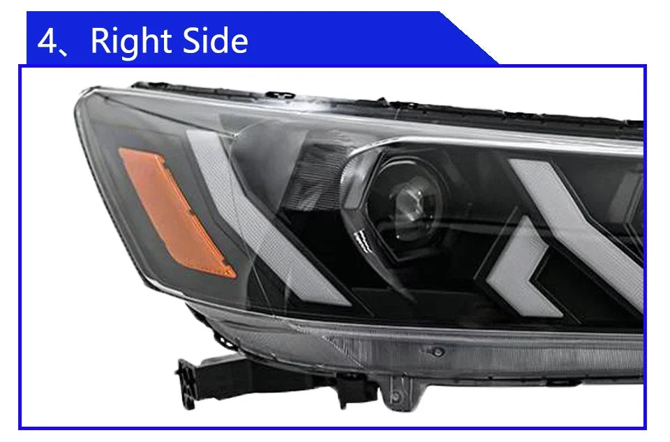 Car Headlight Assembly For Honda Accord 9th 2013-2015 Upgrade LED Lamborghini Style Projector Lens Car Tool Accessories - Magic Electronics