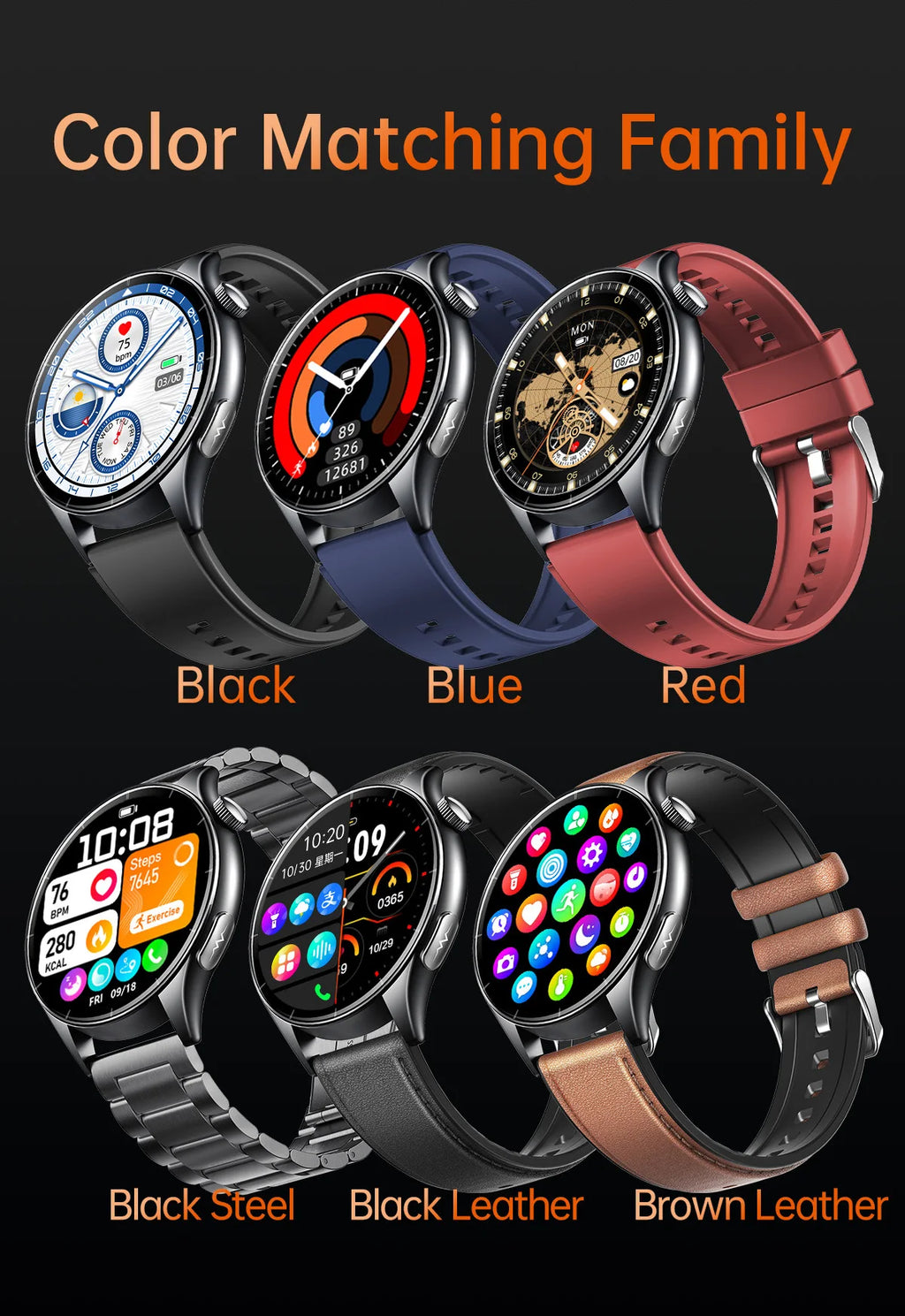 New upgrade High end Analysis Health Smart Watch Sapphire screen ECG Uric Acid BP Blood Oxygen Body Fat HD Call NFC Smart Watch Magic Electronics Sadd6dddb4b704be19f3f5212319b90e77