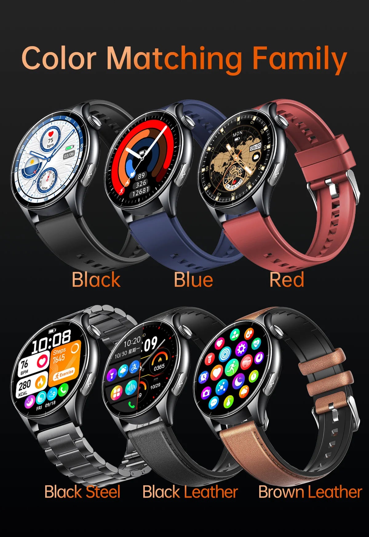 New upgrade High end Analysis Health Smart Watch Sapphire screen ECG Uric Acid BP Blood Oxygen Body Fat HD Call NFC Smart Watch Magic Electronics Sadd6dddb4b704be19f3f5212319b90e77