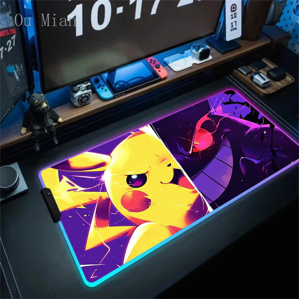 RGB G-Gengar Mousepad Pokemon LED Purple Mouse Pad Gaming Accessories Ghost Big Extended Keyboard Carpet PC Anime Desk Mats FF06612 Magic Electronics Sadfa8ac0258d4f0fafec71b7d4dd47b8S FF06612