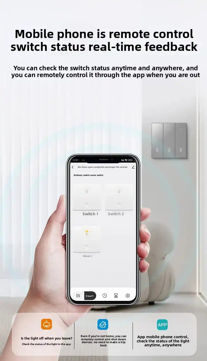 Zigbee Smart Switch Glass Panel Tuya Smart Home App Remote Control With Timer Function Voice Control Intelligent Button Switch - Magic Electronics