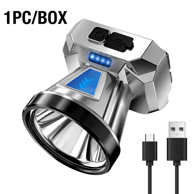 Headlight strong light charging super bright head mounted lighting ultra long endurance outdoor night fishing mining light small - Magic Electronics