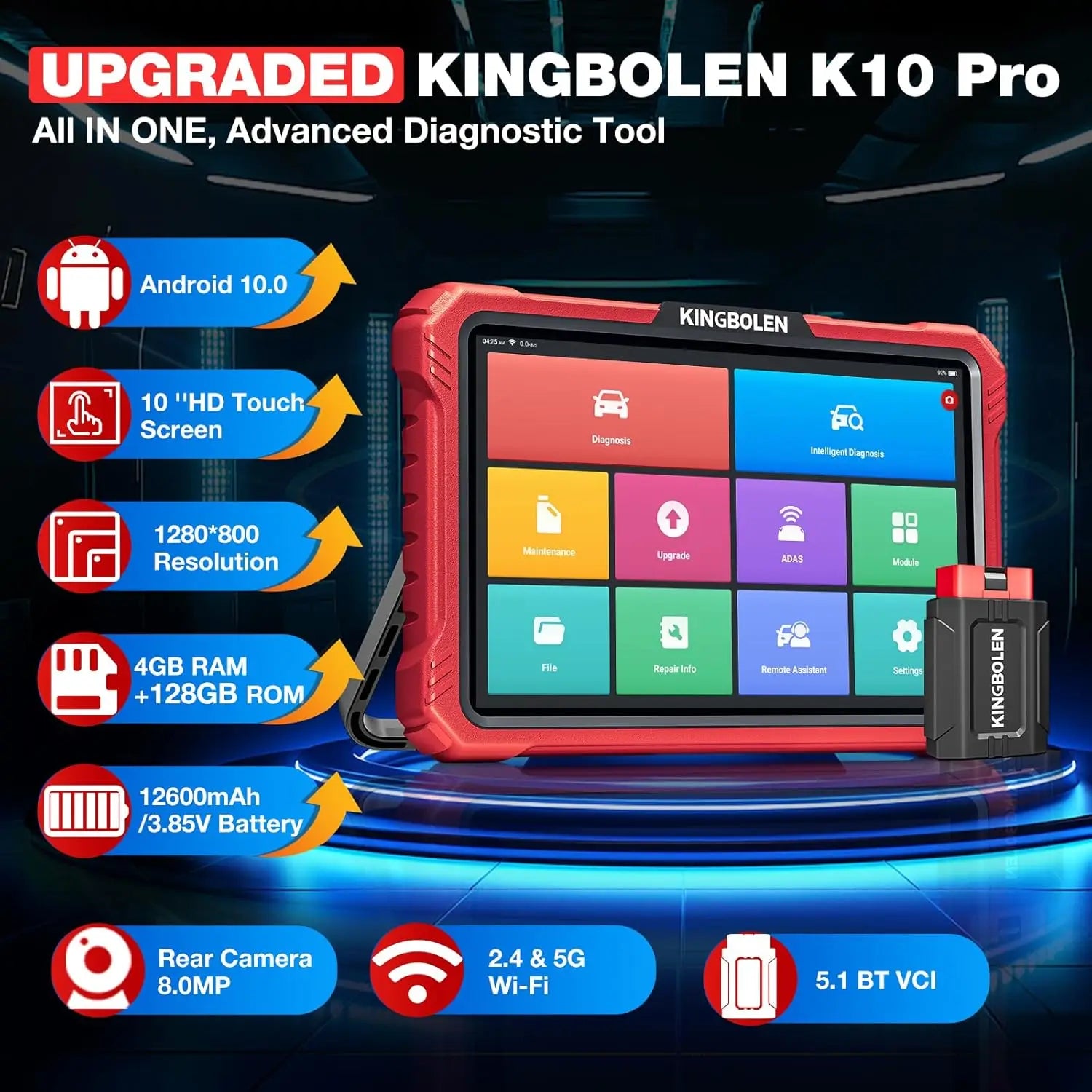 KINGBOLEN K10 Pro K10 Elite Car Scanner Topology Map Bluetooth OBD2 Scanner 41+ Reset Service FCA AutoAuth, CANFD & DOIP V.A.G G Magic Electronics Safbfbbefdb4442ca8091fa9642c06820A