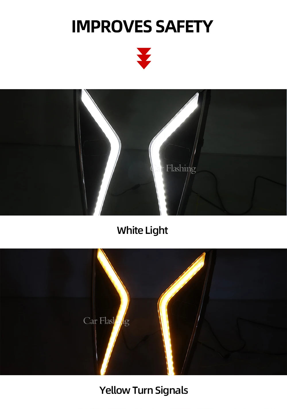 Car LED DRL For Haval H6 2020 2021 2022 Daytime Running Lights with yellow Turn Signal Fog lamp cover Driving Lights headlight - Magic Electronics