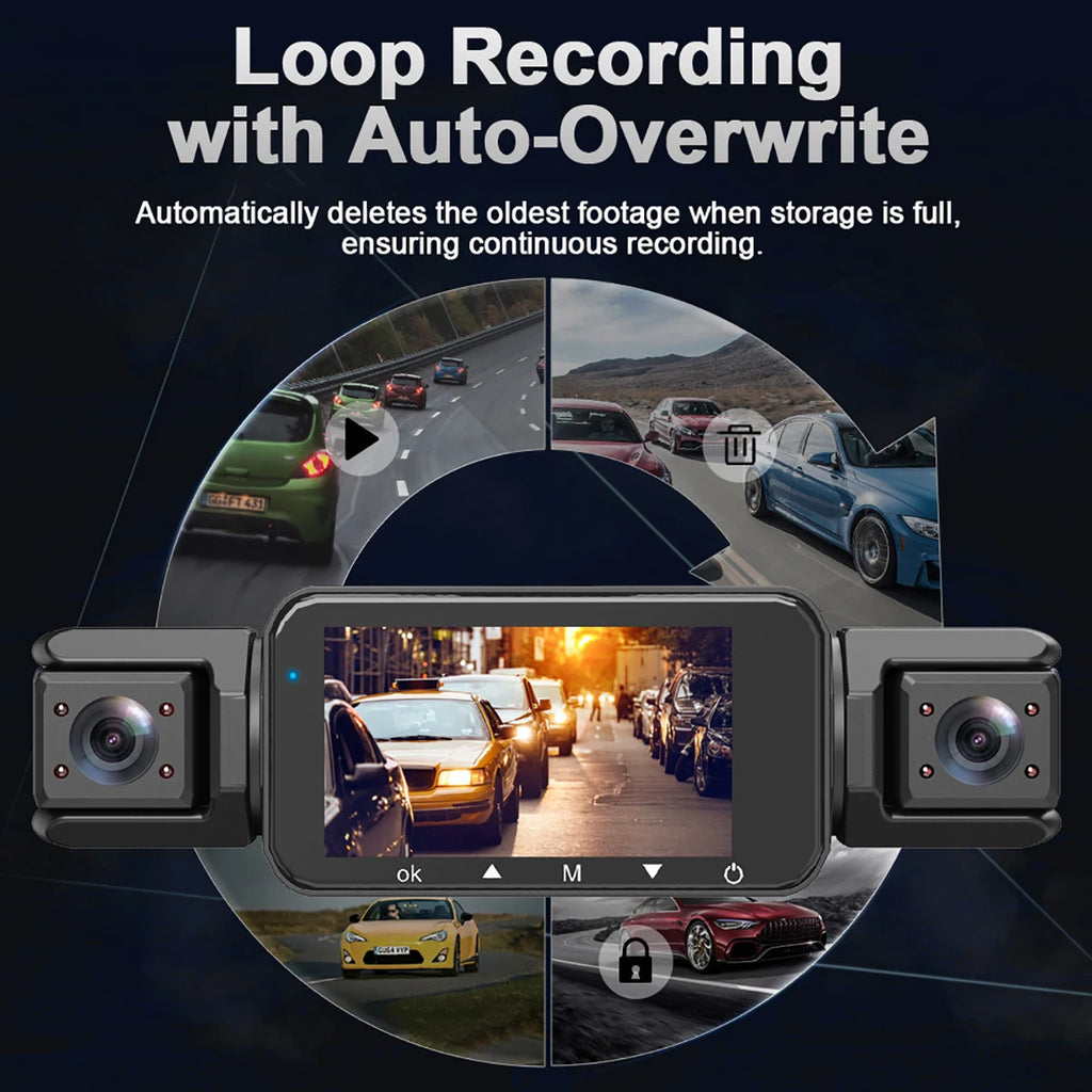 Dash Cam 4Channel 360° Car Camera Black Box 128G Front Left Right Rear View Car DVR Video Recorder G-Sensor 24H Parking Monitor Magic Electronics Sb05414c6e1d249fa98ed1d58e254e2cce